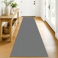thumbnail image 1 of iOhouze Runner Rug for Hallways 2x8 ft Washable Runner Area Rug with Rubber Backing Braided Cotton Entryway Rugs Indoor Carpet Rugs for Hallway Kitchen Entryway Bedroom, Charcoal Grey/Dark Grey, 1 of 9