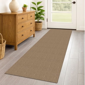iOhouze Runner Rug for Hallways 2x6ft Woven Washable Rug Hall Carpet Runner Natural Cotton Rubber Backing Entryway Runner Rugs