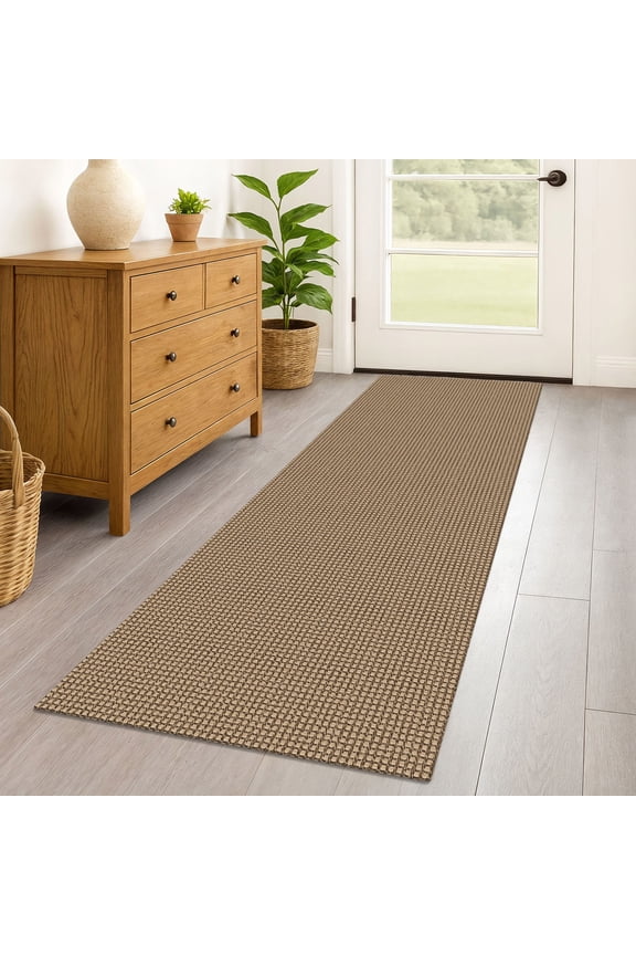 Runner Rug for Hallways 2x6ft Woven Washable Rug Hall Carpet Runner Natural Cotton Rubber Backing Entryway Runner Rugs