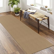 iOhouze Runner Rug for Hallways 2x6ft Woven Washable Rug Hall Carpet Runner Natural Cotton Rubber Backing Entryway Runner Rugs