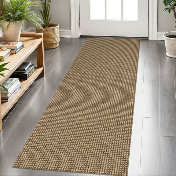 iOhouze Runner Rug for Hallways 2x6ft Woven Washable Rug Hall Carpet Runner Natural Cotton Rubber Backing Entryway Runner Rugs