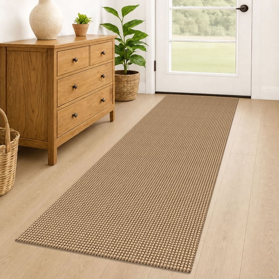 iOhouze Runner Rug for Hallways 2x6ft Woven Washable Rug Hall Carpet Runner Natural Cotton Rubber Backing Entryway Runner Rugs