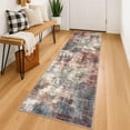 thumbnail image 1 of iOhouze Runner Rugs 2x6 Washable Runner Rug for Hallways Non Slip Kitchen Runner Low Pile Soft Printed Faux Wool Abstract Floor Runner for Inodoor Bedroom Entryway Laundry Room, Red/Multi, 1 of 9