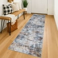 thumbnail image 1 of iOhouze Runner Rugs 2x6 Washable Runner Rug for Hallways Non Slip Kitchen Runner Low Pile Soft Printed Faux Wool Abstract Floor Runner for Inodoor Bedroom Entryway Laundry Room, Orange Grey, 1 of 9