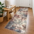 thumbnail image 1 of iOhouze Runner Rugs 2x7 Washable Runner Rug for Hallways Non Slip Kitchen Runner Low Pile Soft Printed Faux Wool Abstract Floor Runner for Inodoor Bedroom Entryway Laundry Room, Red/Multi, 1 of 9