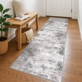 thumbnail image 1 of iOhouze Runner Rugs 2x7 Washable Runner Rug for Hallways Non Slip Kitchen Runner Low Pile Soft Printed Faux Wool Abstract Floor Runner for Inodoor Bedroom Entryway Laundry Room, Ash Grey/Beige, 1 of 9