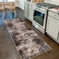 thumbnail image 1 of iOhouze Runner Rugs 2x7 Washable Runner Rug for Hallways Non Slip Kitchen Runner Low Pile Soft Printed Faux Wool Abstract Floor Runner for Inodoor Bedroom Entryway Laundry Room, Brown/Rust, 1 of 8