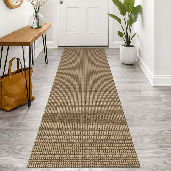 iOhouze Runners 2x7 ft Boho Hallway Runner Rug Washable Runner Rugs with Rubber Backing Cotton Natural Entryway Runner Rugs Floor Rugs for Kitchen Bathroom Entryway Bedroom