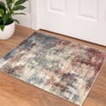 thumbnail image 1 of iOhouze Throw Rug with Rubber Backing Abstract Small Area Rugs 2x3 Washable Rugs Non Slip Low Pile Soft Printed Faux Wool Door Mat for Entrance Entryway Foyer Kitchen Bedroom, Red/Multi, 1 of 9