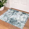 thumbnail image 1 of iOhouze Throw Rug with Rubber Backing Abstract Small Area Rugs 2x3 Washable Rugs Non Slip Low Pile Soft Printed Faux Wool Door Mat for Entrance Entryway Foyer Kitchen Bedroom, Sage Grey, 1 of 9