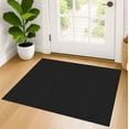 thumbnail image 1 of iOhouze Throw Rugs with Rubber Backing Washable Area Rugs 2x3 ft Small Entryway Rug Braided Cotton Inddor Doormat for Entrance Kitchen Bedroom, Black/Charcoal Grey, 1 of 9