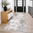 thumbnail image 1 of iOhouze Washable Runners 3x8 Abstract Runner Rug for Hallways Non Slip Long Runner Printed Faux Wool Entryway Runner Indoor Modern Abstract Floor Carpet Runner, Ash Grey/Beige, 1 of 10