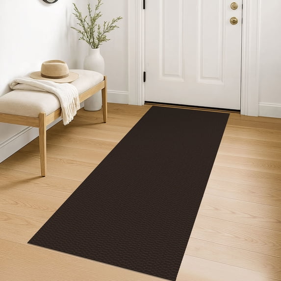 iOhouze Runner Rug for Hallways 2x5 ft Washable Runner Area Rug with Rubber Backing Braided Cotton Entryway Rugs Indoor Carpet Rugs for Hallway Kitchen Entryway Bedroom, Dark Coffee/Brown