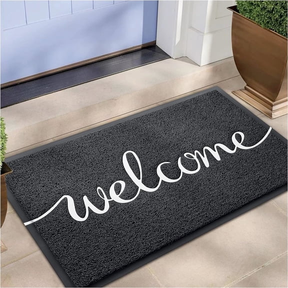 iOhouze Front Door Mat Outdoor Doormat Non-Slip Welcome Mat DoorMat for Entrance, Easy Clean Indoor Floor Mat for Garage Yard Patio High Traffic Areas Outside Rug for Home 32"x20"