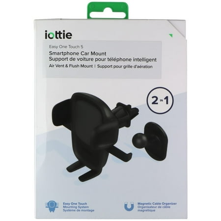 iOttie - Easy One Touch 5 Universal Air Vent & Flush Mount for Mobile Phones - Black