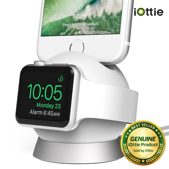 iOttie OmniBolt Apple Watch iPhone Charging Stand Silver