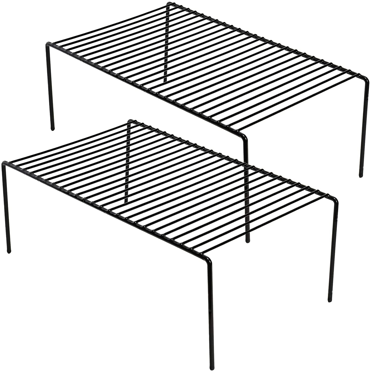 iPEGTOP Kitchen Cabinet Storage Shelf Rack, Set of 2 Large (15.7 x 9.4 ...