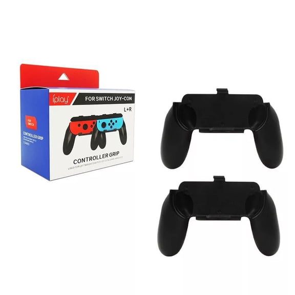 iPLAY Switch Joy-Con Hand Grips - 2-Pack Ergonomic Controller Holder for Left/Right Joy-Cons, Compatible with Switch/OLED, Anti-Slip Design | Switch Accessories