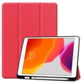 thumbnail image 1 of iPad 10.2" 2019 Case with Pencil Holder, iPad 7th Generation Case, Allytech Slim Shockproof Trifold Stand Folio Smart Cover Auto Sleep Wake Flexible TPU Back Cover for Apple iPad 10.2,Red, 1 of 8