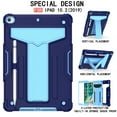 thumbnail image 1 of iPad 10.2 2020/2019 Case, Dteck iPad 8th Generation Case, iPad 7th Generation Case, Heavy Duty Shockproof Rugged High Impact Protective Case for iPad 10.2 inch 2020/2019, Navy + Blue, 1 of 4
