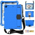 thumbnail image 1 of iPad 10.2 2021 Case with Screen Protector, Dteck Shockproof Case for iPad 9th Gen/ iPad 8th Gen / iPad 7th Gen with Removable Shoulder Strap/Hand Strap/Pencil Holder, Heavy Duty Rugged Case,Blue/Black, 1 of 6