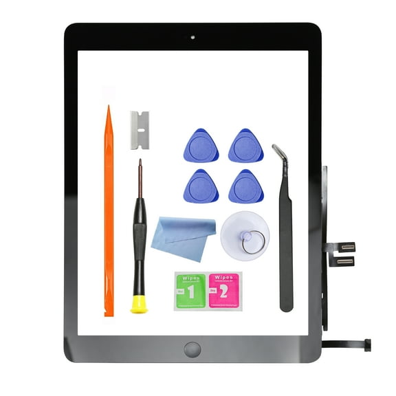 Screen Replacement for iPad 9 9th Gen 2021 10.2" 9th Touch Screen Digitizer Replacement A2602 A2603 A2604 A2605 with Home Button Black(Without LCD)