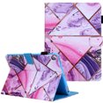 thumbnail image 1 of iPad 10.2" 7th Generation Case, iPad Air 3 Case, iPad Pro 10.5" Case, Allytech PU Leather Pencil Holder Shockproof Auto Sleep Wake Kickstand Flip Cover for Apple 10.2"/ Air 3/ Pro 10.5",Purple Marble, 1 of 7