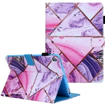 iPad 10.2" 7th Generation Case, iPad Air 3 Case, iPad Pro 10.5" Case, Allytech PU Leather Pencil Holder Shockproof Auto Sleep Wake Kickstand Flip Cover for Apple 10.2"/ Air 3/ Pro 10.5",Purple Marble