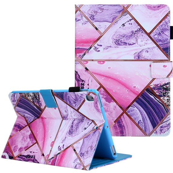 iPad 10.2" 7th Generation Case, iPad Air 3 Case, iPad Pro 10.5" Case, Allytech PU Leather Pencil Holder Shockproof Auto Sleep Wake Kickstand Flip Cover for Apple 10.2"/ Air 3/ Pro 10.5",Purple Marble