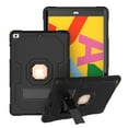 thumbnail image 1 of iPad 10.2 Case 7th Generation, Allytech Hybrid Dual Layers Heavy Duty Shockproof Defender Build Kickstand Drop Protection Case Cover for Apple iPad 7th Gen 2019, Black, 1 of 7