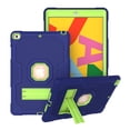 thumbnail image 1 of iPad 10.2 Case 7th Generation, Allytech Hybrid Dual Layers Heavy Duty Shockproof Defender Build Kickstand Drop Protection Case Cover for Apple iPad 7th Gen 2019, Navyblue/Olivine, 1 of 7