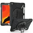thumbnail image 1 of iPad 10.2 Case, iPad 7th Generation Case, Dteck Heavy Duty Rugged Shockproof 3 Layer Full Body Protection Case with Kickstand / Pencil Holder / Pencil Cap, For iPad 10.2" A2200/A2198/A2232, Black, 1 of 4