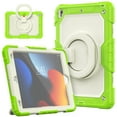 thumbnail image 1 of iPad 10.2 Case with Built-in Screen Protector, iPad 9th Gen Case/iPad 8th Gen Case/iPad 7th Gen Case, Dteck Heavy Duty Rugged Shockproof Case Full Body Protection with 360 Ring Holder Grip,Green, 1 of 8