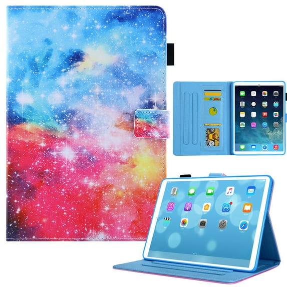 iPad 10.2 Case, Dteck Case for iPad 9th Gen/iPad 8th Gen/iPad 7th Gen/iPad Air 3/iPad Pro 10.5, Slim Fit Viewing Stand Folio Flip Smart Shell Auto Sleep Wake Shockproof Cover,Beautiful Galaxy