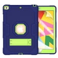 thumbnail image 1 of iPad 10.2 Case with PET Screen Protector, Kids Case For iPad 7th Generation with Pencil Holder, Heavy Duty Rugged Dropproof Shockproof Case Kickstand Protective Cover, Navy + Olivine, 1 of 6