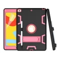 thumbnail image 1 of iPad 10.2" Case with Screen Protector, iPad 8th Generation 2020 Case, iPad 7th Generation 2019 Case, Dteck Full Body Rugged Shockproof Protective Case With Pencil Holder Kickstand Cover, Black/Rose, 1 of 6