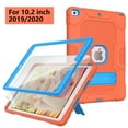 thumbnail image 1 of iPad 10.2 Case with Soft Screen Protector, iPad 8th Generation Case, iPad 7th Generation Case, Dteck Heavy Duty Hybrid Rugged Shockproof Case with Kickstand for iPad 10.2-inch 2020/2019, Orange, 1 of 6