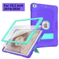 thumbnail image 1 of iPad 10.2 Case with Soft Screen Protector, iPad 8th Generation Case, iPad 7th Generation Case, Dteck Heavy Duty Hybrid Rugged Shockproof Case with Kickstand for iPad 10.2-inch 2020/2019, Purple, 1 of 6