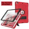 thumbnail image 1 of iPad 10.2 Case with Soft Screen Protector, iPad 8th Generation Case, iPad 7th Generation Case, Dteck Heavy Duty Hybrid Rugged Shockproof Case with Kickstand for iPad 10.2-inch 2020/2019, Red, 1 of 6