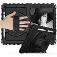 thumbnail image 1 of iPad 10.2" Case, iPad 8th Gen / iPad 7th Gen Case, Dteck Heavy Duty Rugged 3 Layer Full Body Shockproof Protective Covers with 360 Rotate Stand /Hand Strap/ Should Belt /Pencil Holder,Z_Black, 1 of 6