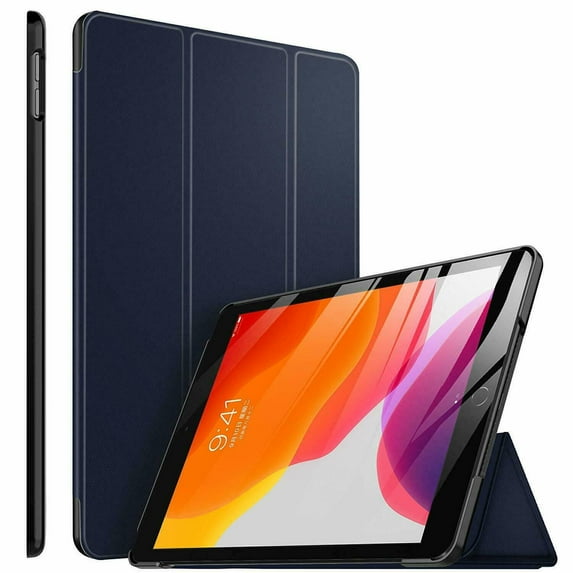 iPad 10.2 Case iPad 9th Generation Case, Slim Stand Hard Back Shell Protective Smart Cover Supershield Case for iPad 9th Gen 10.2 Inch - Blue