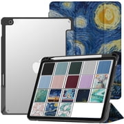 iPad 10.2 Inch 9 8 7 2021 2020 2019 [iPad 9th / 8th / 7th Gen ] A2197 A2270 A2602 Shock Absorbing Design with Soft Edges & Dual Angle Stand Pencil Holder Cover - Starry Night