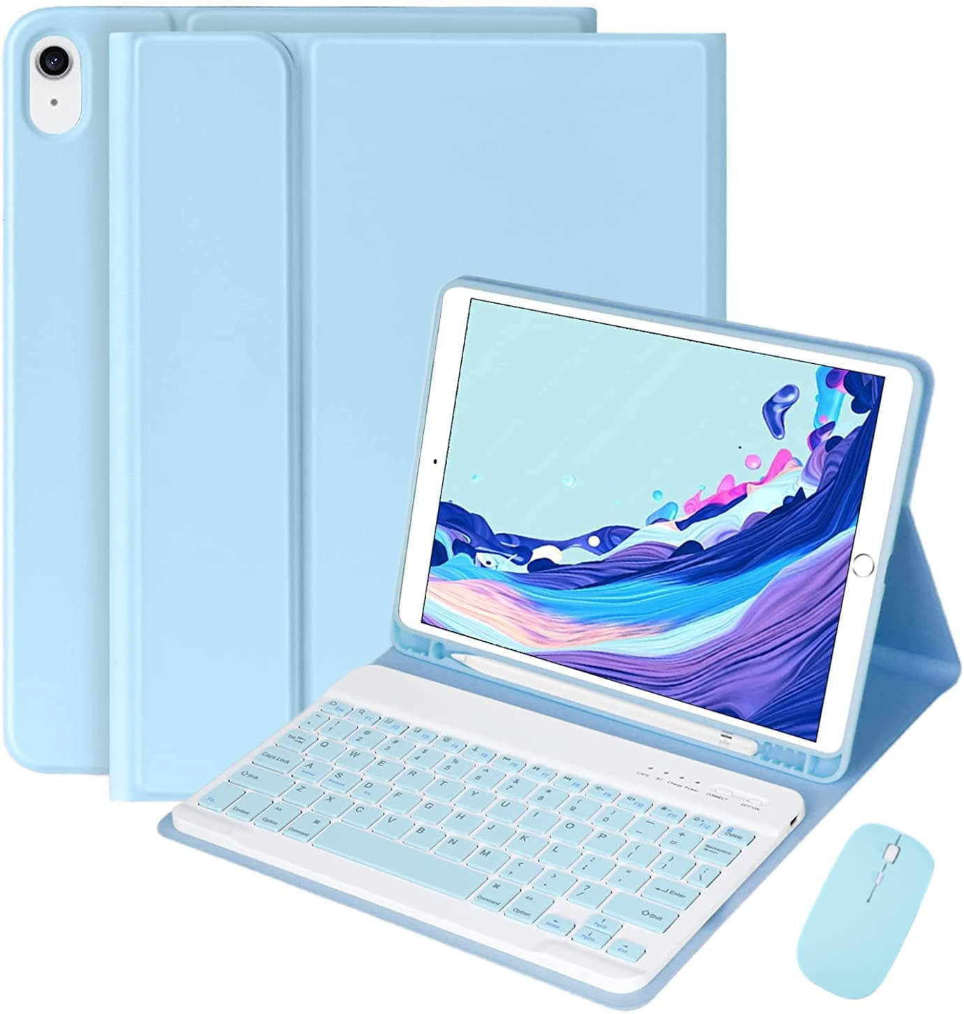 iPad 10.2 Keyboard Case with Mouse, Case for iPad 9th Gen