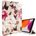 thumbnail image 1 of iPad 10.2 Tri-fold Case, iPad 8th Gen / iPad 7th Gen Case, Slim Fit Floral Pattern Magnetic Folio Tri-fold Stand Case With Auto Wake Sleep, Full Body Protective Cover, Flower in Pink, 1 of 7