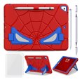 thumbnail image 1 of for iPad 10.2 inch (9th/8th/7th Gen) 2021/2020/2019 Case with Bulit-in Kickstand, Screen Protector & Stylus Pen, Soft Silicone & Hard PC 2in1 Hybrid Rugged Spider Armor Protective Cover Kids Man, 1 of 9