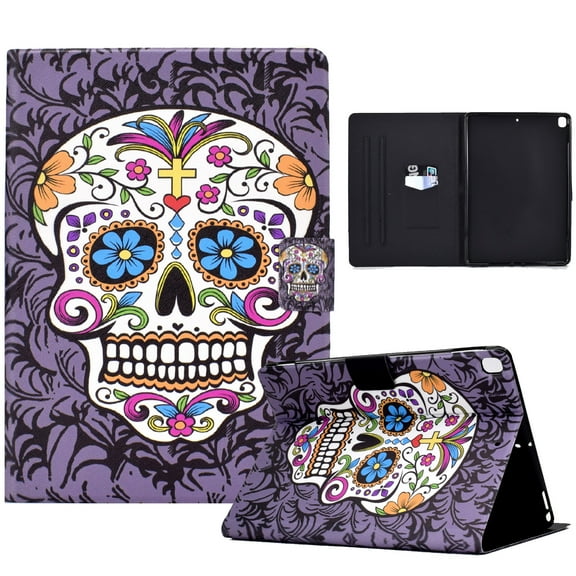 iPad 10.2 inch Case, iPad 9th/8th/7th Generation Case Slim Folio Protective Case Cover with Kickstand Auto Wake/Sleep for iPad 10.2 (2021/2020/2019),
Skull