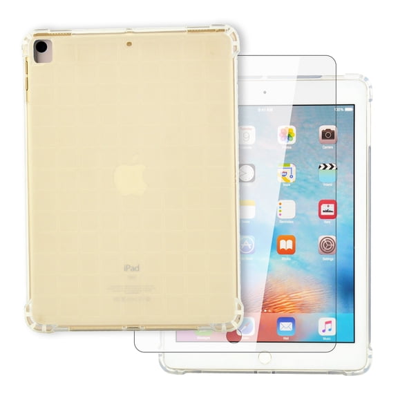 iPad 10.5 Case with Tempered Glass Screen Protector, Dteck Lightweight Ultra Thin Gradient Clear Case Slim Fit Soft TPU Protective Cover For iPad Air 3 / Pro 10.5 inch, Clear