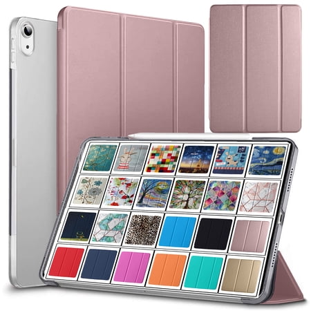 iPad 10 Gen 2022 10.9 Inch [ iPad 10th ] A2696 A2757 A2777 MPQ13LL/A MPQ33LL/A MPQ03LL/A MPQ23LL/A MPQ93LL/A MPQC3LL/A MPQ83LL/A MPQA3LL/A Hard Smart PC Translucent Back Cover - Rose Gold