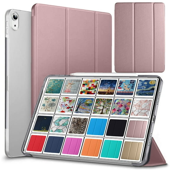 iPad 10 Gen 2022 10.9 Inch [ iPad 10th ] A2696 A2757 A2777 MPQ13LL/A MPQ33LL/A MPQ03LL/A MPQ23LL/A MPQ93LL/A MPQC3LL/A MPQ83LL/A MPQA3LL/A Hard Smart PC Translucent Back Cover - Rose Gold