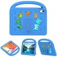 thumbnail image 1 of for iPad 10th Gen 10.9" 2022 for Boys Girls Cute Girly Cartoon Kawaii Pretty 3D Design Handle Case, with Stand Unique Kids Silicone Heavy Duty Protection Cover for iPad 10th Generation, Blue, 1 of 8